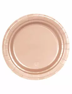16 papírových talířů Rose Gold 23 cm