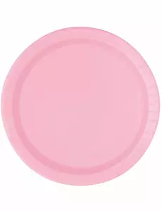 16 světle růžových papírových talířů 21.9 cm