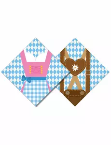 20 papírových ubrousků Oktoberfest 33 x 33 cm