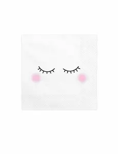 20 papírových ubrousků bílý jednorožec 33 × 33 cm