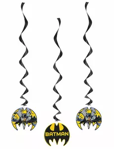 3 závěsné spirálové dekorace Batman