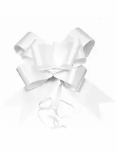 4 bílé stahovací uzly 15 cm