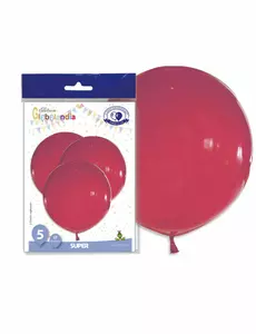 5 obřích červených latexových balónků 47 cm
