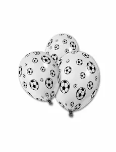 5 latexových balónků Soccer Balls 30 cm