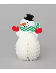 4 mini středové dekorace sněhulák 15 cm