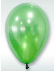 50 metalických zelených balónků 30 cm