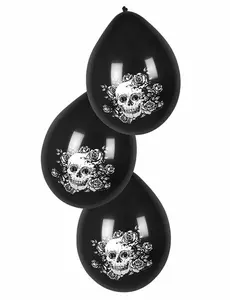 6 latexových balónků květinový skelet 25 cm
