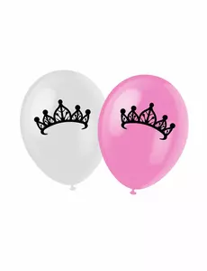 6 růžových latexových balónků Princess 30 cm