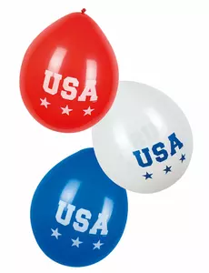 6 balónků USA 25 cm
