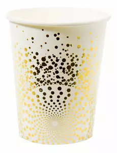 6 luxusních zlatých kelímků 250 ml