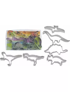 6 kovových vykrajovátek na sušenky Dinosaur Birthday 15 cm