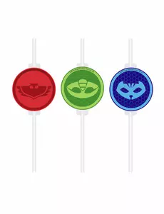 4 brčka s kartonovým medailonem PJ Masks