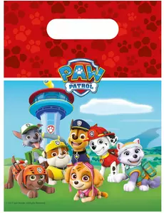 6 červených dárkových sáčků Paw Patrol