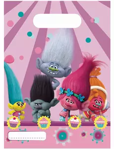 6 dárkových tašek Trolls 16.5 x 23 cm
