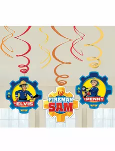 6 spirálových závěsů Fireman Sam