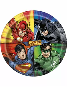 8 papírových talířů Justice League 23cm