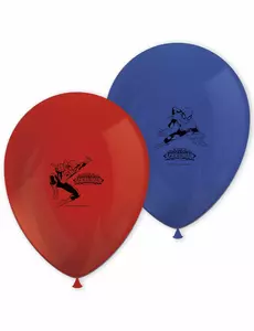 8 modro-červených latexových balónků Spiderman