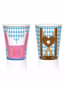8 papírových kelímků Oktoberfest 250 ml