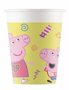 8 papírových kelímků Peppa Pig 200 ml