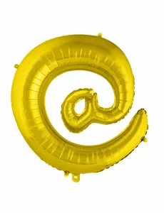Obří fóliový balónek symbol @ zlatý 70 cm