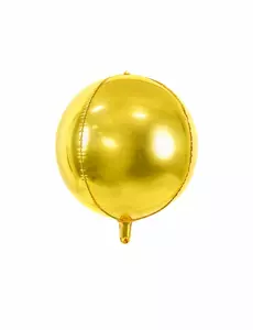 Metalický fóliový balónek koule zlatá 40 cm