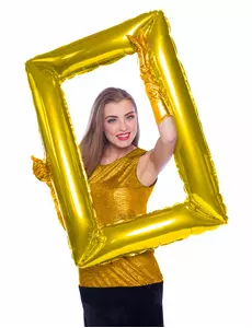 Rámový balónek zlatý