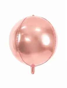 Metalický fóliový balónek koule rose gold 40 cm