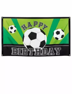 Banner Happy Birthday Football Party 90 x 150 cm