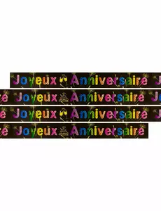 Metalická girlanda Happy Birthday Fireworks 3.60 m