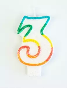 Narozeninová svíčka číslo 3 7.5 cm