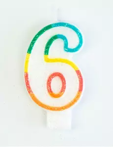 Narozeninová svíčka číslo 6 7.5 cm