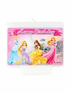 Narozeninová svíčka Disney Princesses Happy Birthday 9 × 7 cm