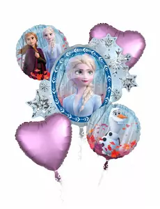 Kytice z 5 fóliových balónků Frozen 2