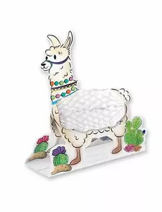 Papírová dekorace lama bílá 28 cm