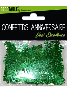 Zelené konfety Happy Birthday