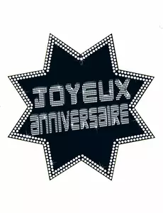 VIP výsek Star Happy Birthday 34 x 32 cm