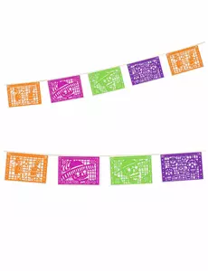 Girlanda papel picado Dia de los muertos 360 x 20 cm