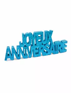 Tyrkysová stolní dekorace Happy Birthday