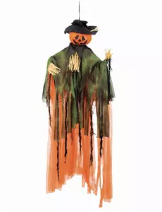 Závěsná dekorace dýňový strašák Halloween 1m