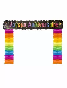 Dekorace na dveře Chic Happy Birthday 114 × 18,7 × 250 cm