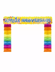 Dekorace na dveře Happy Birthday Pop 114 × 18,7 × 250 cm