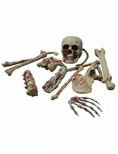 Krvavá kostlivčí dekorace Halloween