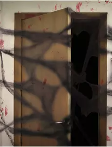 Černá pavučina s pavouky 20 g Halloween