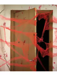 Červená pavučina s pavouky 20 g Halloween