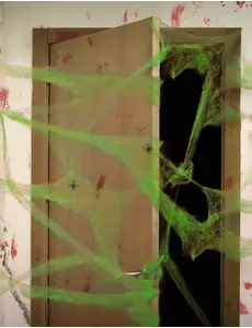 Zelená pavučina s pavouky 20 g Halloween