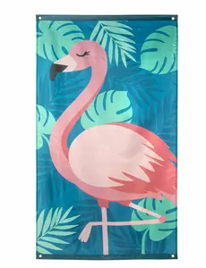 Textilní tropická vlajka Flamingo 150 x 90 cm
