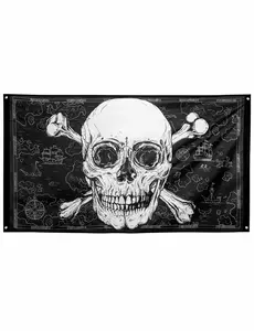 Pirátská vlajka Jolly Roger 90 x 150 cm