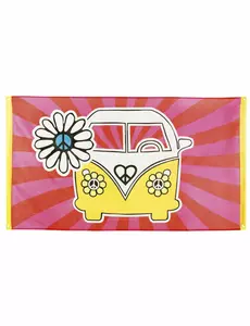 Vlajka Hippie Flower Power 90 x 150 cm