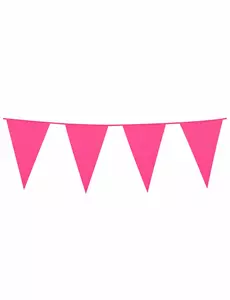 Fuchsiová girlanda praporků 10m