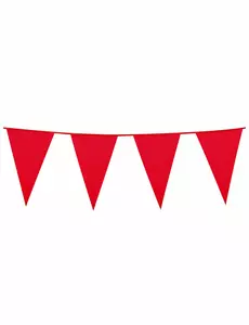 Červená girlanda praporků 10m